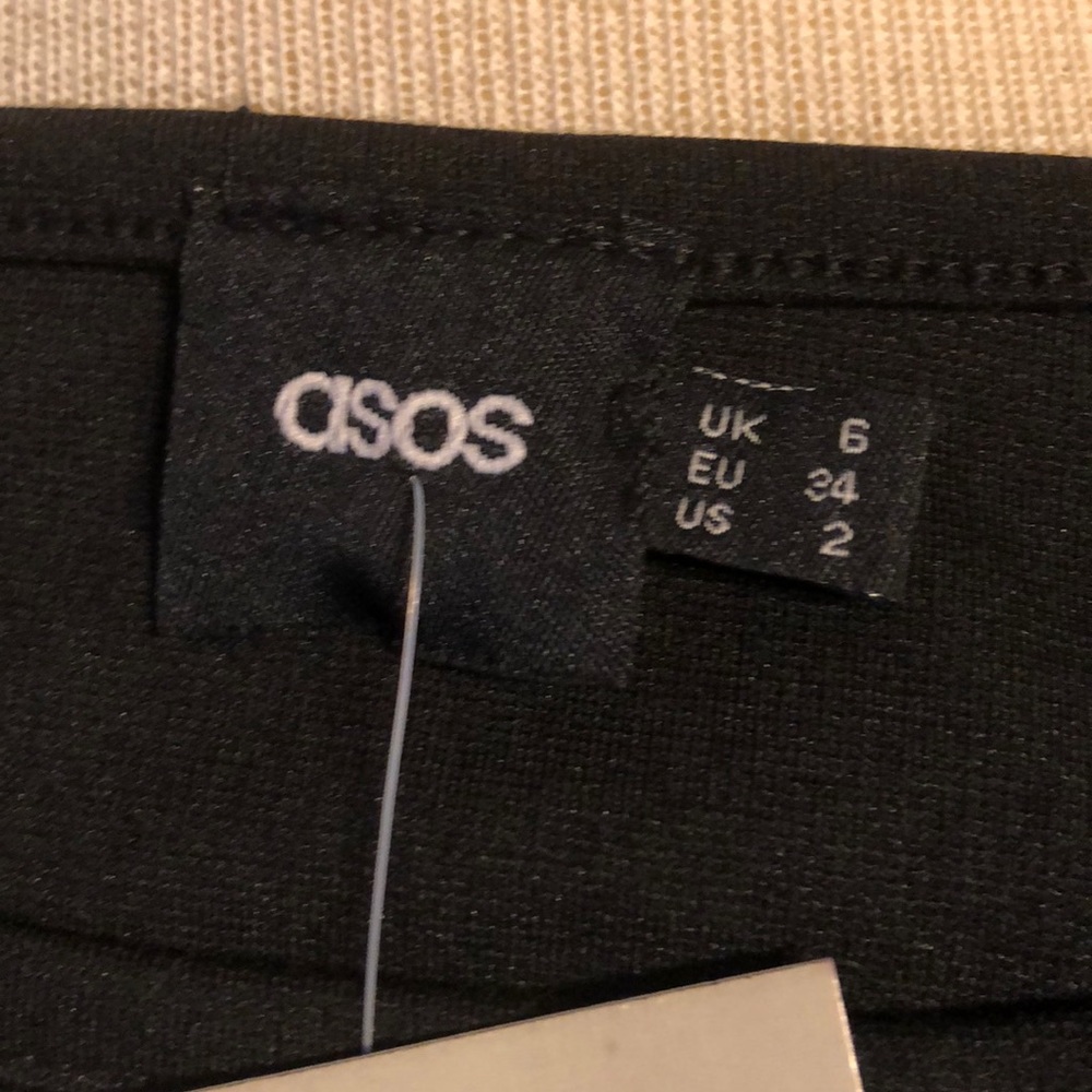 ASOS Women Sm Black 3/4 Sleeve Dress - Picture 4 of 4